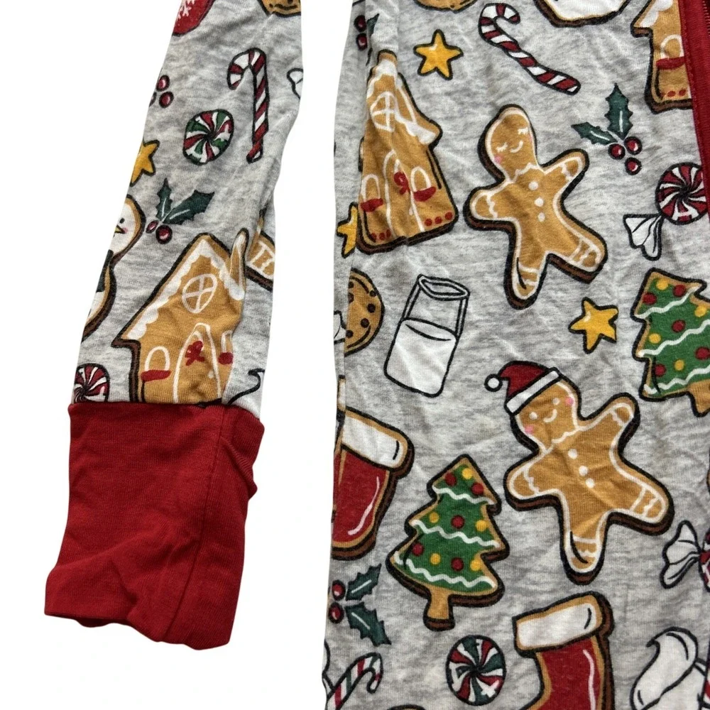 Little Sleepies Baby Toddler 12-18M Christmas Gingerbread Footie Pajamas Bamboo